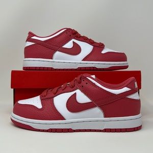 Nike Dunk Low PS White Gypsy Rose Archaeo Pink Kid Pre-School Size 1y DC9564-111